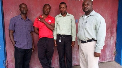 Coaching Staff - Left to right Nigel Webb, Devon Anderson, Patrick Holness and Dennis Davis