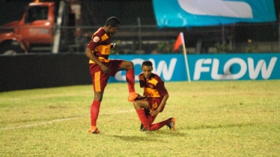 Jourdaine Fletcher receiving the Royal Treament after scoring one of his three goals