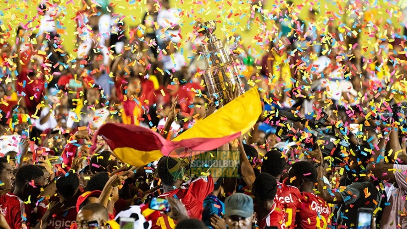 Cornwall College lifting the 2018 Champions Cup