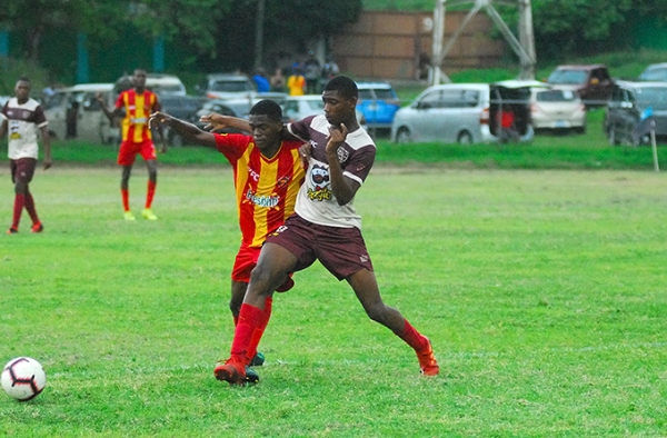 Game action between St. James and Cornwall College