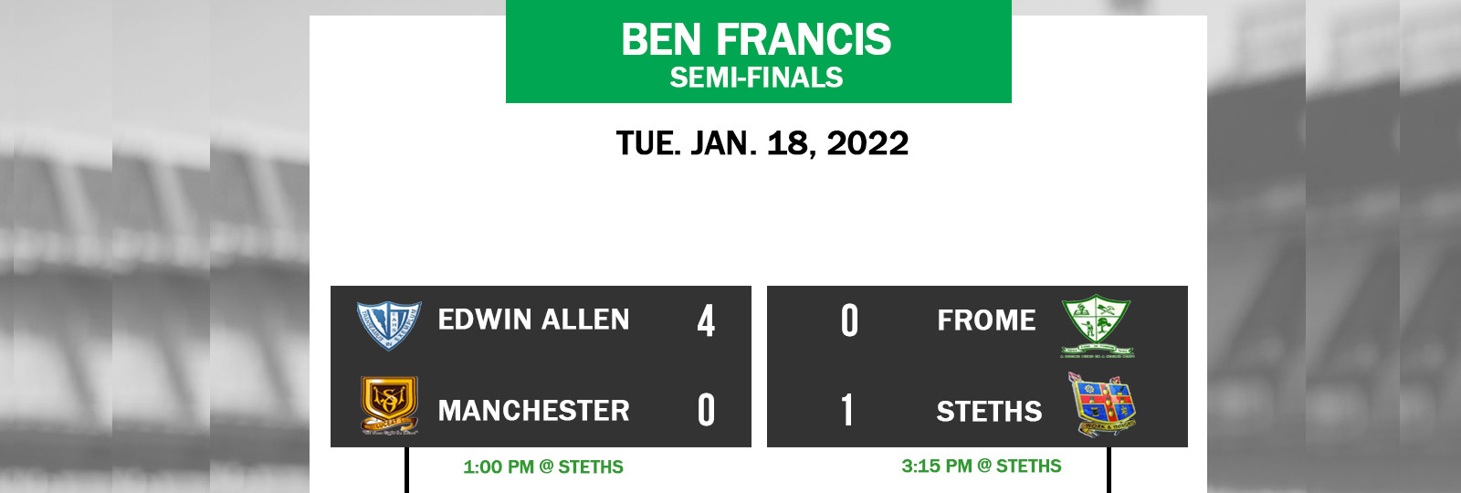 STETHS and Edwin Allen advance to Ben Francis Finals Jamaican